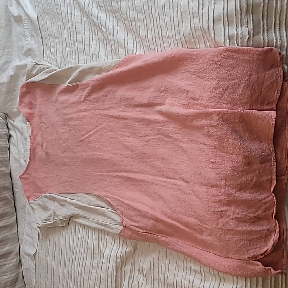 Pink and cream dress